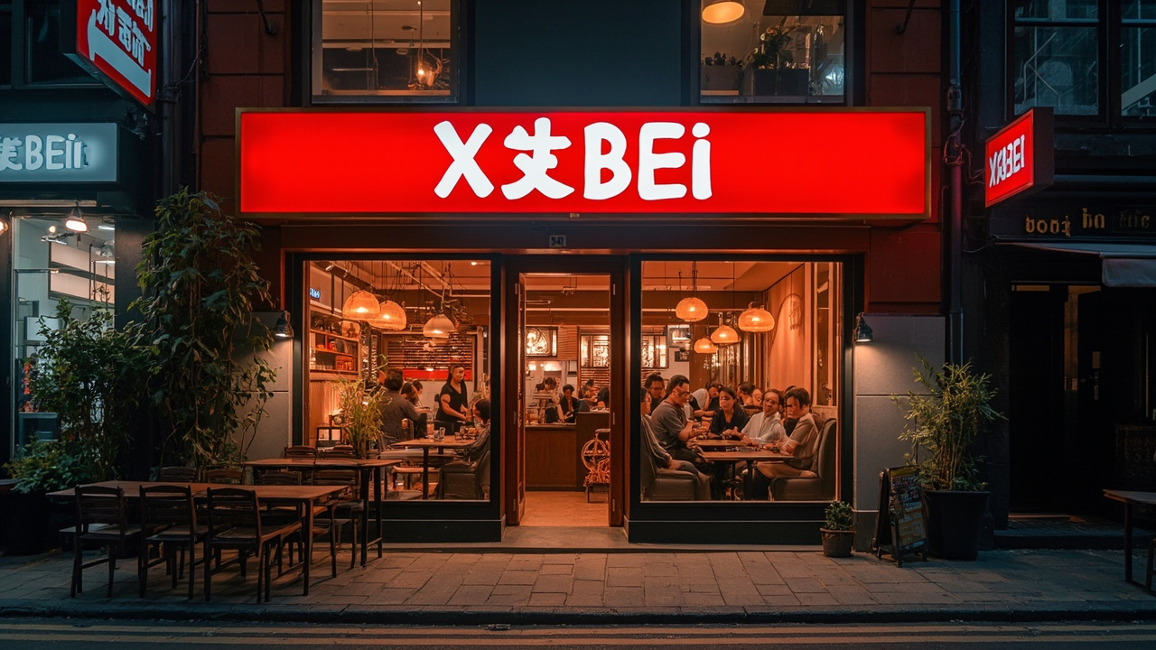 西贝门店收缩示意图